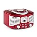 Price comparison product image Auna RCD320 Compact Retro CD-Player FM Radio Tuner AUX Input for MP3 Players Smartphones and Other Mobile Devices (Programmable Playback Order, Easy to Use, Digital Display) Red