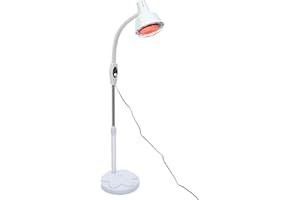 LKHDONG 275W Rotlichtlampe Infrarotlampe Wärmelampe Rotlicht 360 ° Drehbar Therapielampe, Infrarot Wärmelampe Temperatur Einstellbar 0-115°C, für Linderung von Muskel- und Gelenkschmerzen