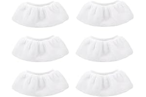 HABNI paño de microfibra para vaporeta - Set de 6 almohadillas de repuesto para limpiador a vapor eléctrico,Paños de Microfibra compatibles con Limpiador a Vapor