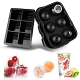 🍻 BEST ICE BALL MOLD - Im Gegensatz zu herkömmlichen Eiswürfelformen haben die riesigen Eiskugeln eine geringere Angriffsfläche und schmelzen deshalb deutlich langsamer. Besonders für Whiskeyliebhaber und Cocktailtinker geeignet, da durch die Kugelform Ihre Getränke nicht verwässert, sondern lediglich gekühlt werden