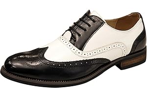 wealsex Brogue Hombre Zapatos Dos Tonos Moda Zapatos de Cordones Oxfords