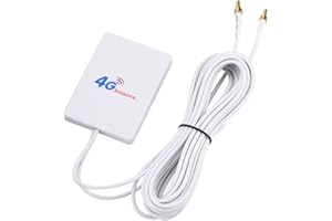 MAVIS LAVEN Antena TS9/CRC9/SMA 4G 3G LTE Antena 28DBi Alta Ganancia Amplificador Antena Conector para Router Móvil Huawei E398/E3276/E392, 2,9 m (CRC9 macho)