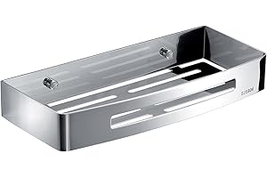 Gedy Rechteckig, verchromt, G-Hanoi, Duschablage, Badezimmer-Organizer aus Edelstahl 304 mit Finish, Design R&E, Maße 4,5 x 30 x 12,8 cm und 0,612 kg, 2 Jahre Garantie, Edelstahl