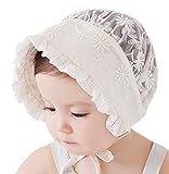 Sinotop Baby Girls Summer Hats Lace Flower Cute Sun Hats Breathable Sunbonnet