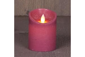 COEN BAKKER LED Echtwachskerze realistische Kerze viele Farben mit Timer flackender Docht Wachskerze Kerzen Batterie, Farbe:Antik Rosa, Größe:10 cm