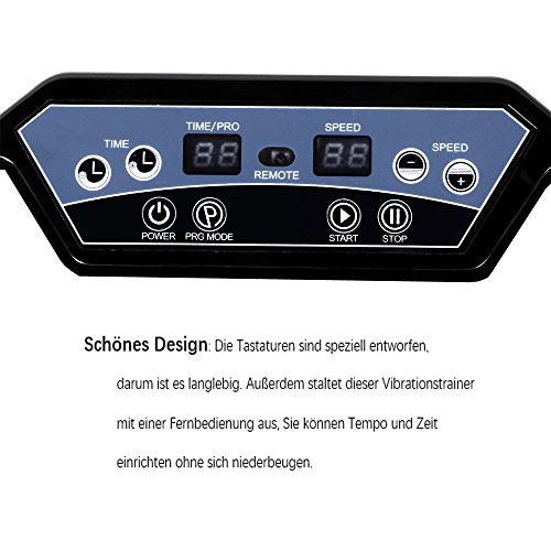 Befied Trainingsgerät Vibrationsplatte Ganzkörper Vibrationstrainer Crazy Vibrations Massage Zuhause Büro Gym EU-Steck Tragend 150kg - 3