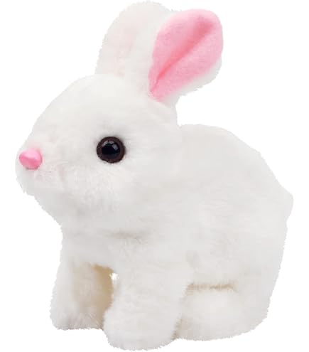 Bunny Buy Hopping Walking Bunny Toy with Sounds, Jumping Rabbit Wiggling