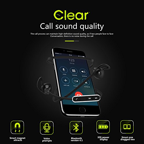 Daping-Bluetooth-Headphones-Bluetooth-41-Stereo-In-Ear-Earphone-Slim-Lightweight-Wireless-Headset-and-Magnetic-Closure-Secure-Fit-for-Sports-Gym-for-iPhone-Android-Smartphone-with-Built-in-Mic