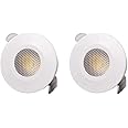 LEDVANCE -Formerly Osram- 2 Watt- LED Dot-Spot-Button Light- Round- Warm White 3000K -Pack of 2