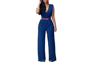 LAOZAN Monos Mujer De Vestir Largos Elegantes Sin Manga Alto Cintura Casual Monos Largos Pantalones Clubwear