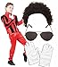 Produktbild Boys Michael Jackson 80s Fancy Dress Costume with Wig, Glasses & Gloves Age 7-9