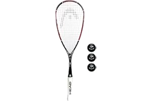 RACKETWORLD Head Nano Ti 110 Squash Racket & 3 Squash Balls