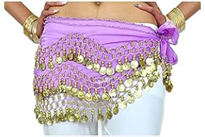 YiLang Gürtel Orientalischer Tanz Damen Mädchen Schal Bauchtanz Belly Dance Seide Schal Pailletten Schal Kostüm