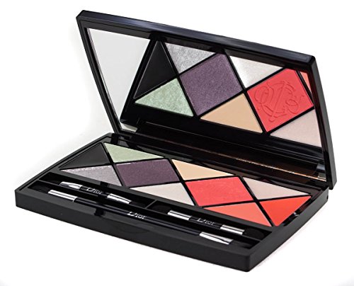 Dior Kingdom of Colors Make Up Palette For Eye, Lip and Face Including Black Eyeliner Eyeshadow Highlighter Blusher Lipgloss and Lipstick