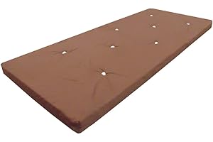 My Layabout Solid memory Foam Futon Mattress | Roll Out/Fold up Guest Bed | 10 Colours | 3 Sizes. (Single | 190cm X 75cm, Brown)