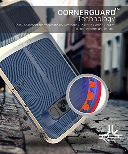 Funda Galaxy S8 Plus  Vena Carcasa  vAllure  Textura de Onda  Marco de Parachoques   CornerGuard ShockProof   Fuerte agarre  cubierta h  brida delgada para Samsung Galaxy S8   Oro   Azul Marino 