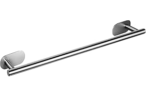 Ambrosya - Porte-Serviettes sans Perçage - Support de Porte-Serviette de Salle de Bain Crochet Anneau Mural à Coller (Acier Inoxydable (Brossé))