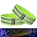 Produktbild Fantaseal® Reflektorbänder Sportarmband Hi-Reflektiv Armband Sicherheit Reflexband Hochsichtbar Armreifen Handgelenk Gurt / Band Reflektor Armbinde Nachtsport Gear Bodyreflektor Ankle Band Knöchelband Hosenbeine Band Reflektierenden Klettbänder Leuchtband Reflex Manschette Reflective Cuffs Band für Running Laufen Morgenlaufen Skifahren Kajak Fahrradfahren Motorradfahren Reiten Spaziergang Joggen Klettern Wandern Trekking Abenteuer (Grün, 2-Stücke, 37CM)