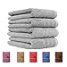 Produktbild 4er Pack Handtücher Set 50x100 cm 100% Baumwolle Qualität 600 g/m² in 6 modernen Farben Silber