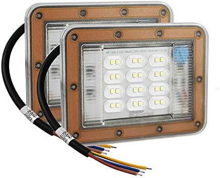 B2ocled 2 Packs Waterproof LED Floodlight Ultra Thin Security Light Outdoor Light Wall Washer Light Daylight White 20W