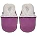 Soft suede baby girls slippers by Dotty Fish with Suede Soles. Pink 12-18 months