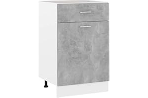vidaXL Armadio Inferiore Cassetto “Lyon” Grigio Cemento 50x46x81,5