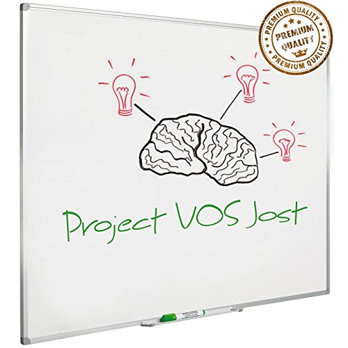 Profi Whiteboard Premium aus emailliertem Qualitätsstahl - Marke VOS Jost - verschiedene Größen (30 x 45 cm)