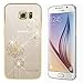 Produktbild Hülle für Samsung Galaxy S7,Hardcase Hülle für Samsung Galaxy S7,Schutzhülle für Samsung Galaxy S7 Hülle Elegant Löwenzahn Überzug Muster,YingC-T Transparent Hartem PC Rückdeckel mit Bling Glitzer Diamant Handyhülle Schutzhülle Tasche Durchsichtig Hartplastik Crystal Clear Case mit Bändselloch Leichte kratzfeste Stoßdämpfende Hülle Etui Bumper Cover für Samsung Galaxy S7 - Golden