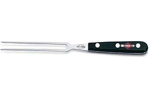 F. DICK Tenedor para salchichas, tenedor de carne, tenedor de 15 cm hasta el mango, inoxidable, impermeable, higiénico, ideal para el mostrador, asado, carne, pescado, I 91017152, acero cromado, color