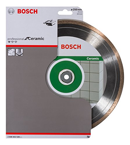 BOSCH Diamanttrennscheibe Standard für Ceramic, 250 x 30 und 25,40 x 1,6 x 7 mm, 2608602539 - 2
