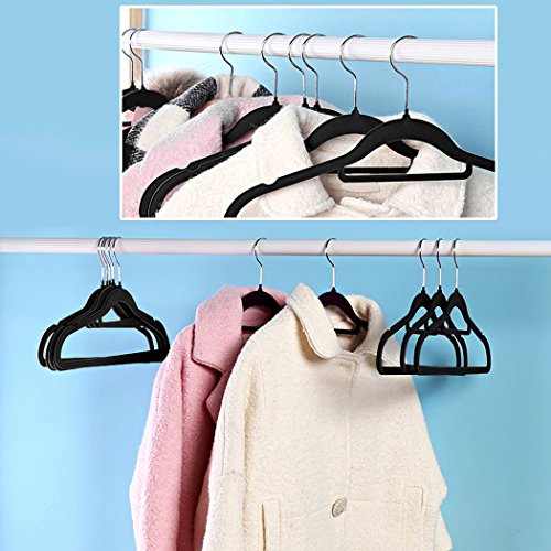 Kleiderbügel, Outgeek Velvet Flocked Kleiderbügel Space Saving Hangers, Pack von 20 - 7