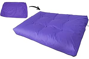 Rebecca Mobili Housse de Coussin de canapé de Jardin, Housse de Coussin de Palette 120x80, imperméable, Polyester Violet, avec Fermeture éclair - Dimensions HxLxP : 19 x 120 x 80 cm - Art. RE6728