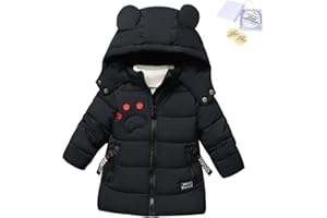 SXSHUN Enfant Garçon Manteau d'hiver Bébés Doudoune Fille Parka à Capuche Mignon Blouson Veste Epais Chaud