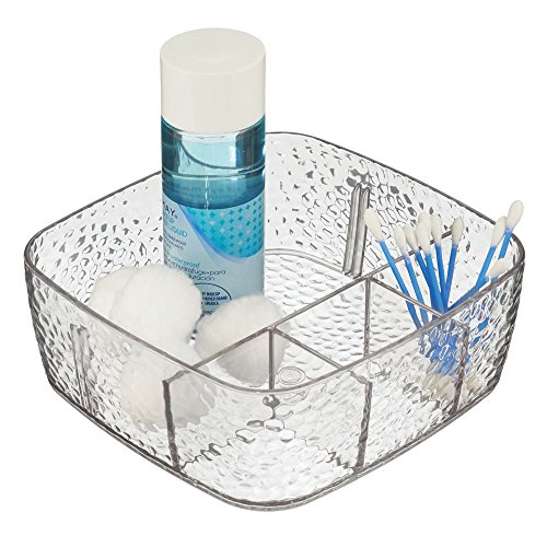 InterDesign 55050EU Rain Kosmetik-Organizer mit herausnehmbarem Teiler für Waschtisch/Schrank, Pflegeprodukte, Plastik, clear, 16,51 x 16,51 x 6,35 cm - 5