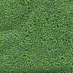 Delica 11/0 Tube By Miyuki Delica 11 7.2G Tube Opaque Pea Green