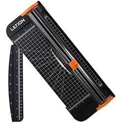 Letion Massicot Rogneuse A4 en titane avec sécurité automatique pour découpe de papier standard/photos/étiquettes Noir noir (Nior)