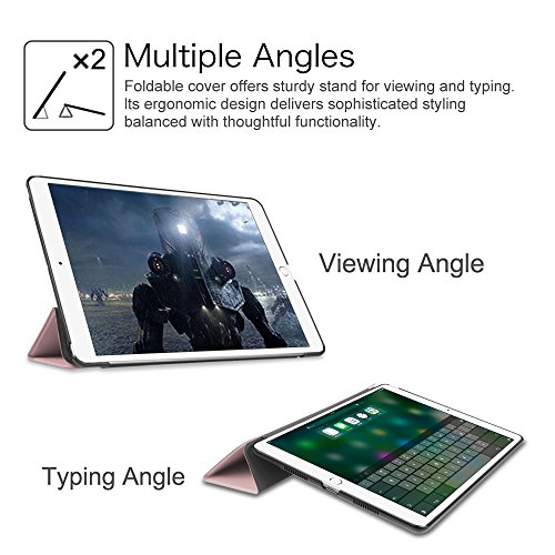 Fintie iPad Pro 10.5 Zoll Hülle – Ultra Schlank Superleicht Ständer Slim Shell Case Cover Schutzhülle Tasche mit Auto Schlaf / Wach Funktion für Apple iPad Pro 10,5″ Zoll Display 2017 Neue Modell, Roségold - 5