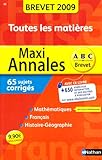 Image de MAXI ANNALES BREVET 2009
