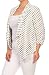 2LUV Plus Women's Polka Dot Loose-Fitting Open-Front Asymmetrical Blazer White 3XL (V911 POLK WT-X)