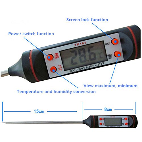 Digital Kochen Lebensmittel Thermometer Probe LCD Temperatur Instant Lesen Thermometer Detektor für Küche Backen Fleisch Steak Grill Barbecue Milch - 3