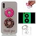 Produktbild Hülle Leuchtende iPhone X Silikon Etui Handy Hülle Weiche Transparente Luminous TPU Back Case Tasche Schale Leuchten In Der Nacht Für Apple iPhone X + Schlüsselanhänger (P) (10)