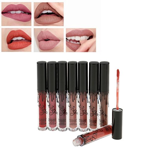 MagiDeal Matt Lipgloss Set mit 8 Farben Wasserdicht Dauerhaft Lippenstifte – Makeup Lipstick – #1 – #8 - 8