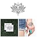 Tattify Tradtional Style Lotus Temporary Tattoo - Lotus Eater (Set of 2)