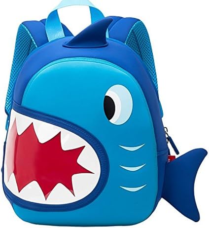 Kiddi Choice Nohoo Neoprene School Bags Blue Shark Kids Backpack