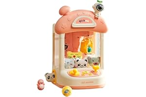 ARVALOLET Mini Macchina for Artigli Arcade Macchina da Gioco for Artigli Giocattolo con Musica Gioco Arcade Elettronico Giocattolo for Interni Bambini Gioco a Gettoni Clip for Bambole