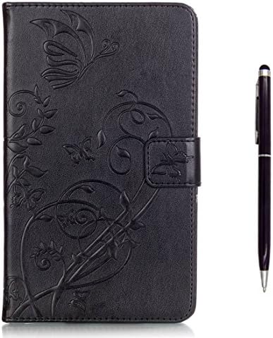 Yaking® Slim-Fit Tablet Smart Cover Case for Samsung Galaxy Tab 4 T230 (8.0 Inch) PU Leather Stand Flip Wallet Built-in Stand and Front/Back Protection and Built-In Magnet and Credit Card Slots with 1 x Touchpen