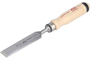 STUBAI Spezial Stechbeitel mit Holzgriff aus Weißbuche, schwedische Form, Ø 26 mm, Stemmeisen zur präzisen Bearbeitung von Holz, Stecheisen für Schreiner Tischler Heimwerker