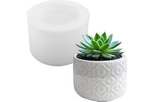 BINYI Stampo in Resina Vaso di Fiori Stampi Silicone per Cemento Stampo Pianta Grassa Vasi di Piante Stampi per Resina Silicone Bottiglia per Resina Epossidica Decorazioni per La Casa
