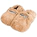 Produktbild Original Hot Sox Wärmehausschuhe Größe M 36-40 / Apricot - aufheizbare Hausschuhe Leinsamenfüllung heizbare Körnerpantoffel für Mikrowelle / Ofen Plüsch Mikrowellenhausschuhe