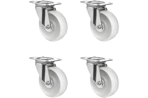 Abrollwerk Rollensatz – Lenkrollen 100 mm, Polyamid, Transportrollen mit Rollenlager, Traglast 450 kg, Metzgerei, Bäckerei & Industrie (4er-Set) (4 Lenkrollen, 100 mm)